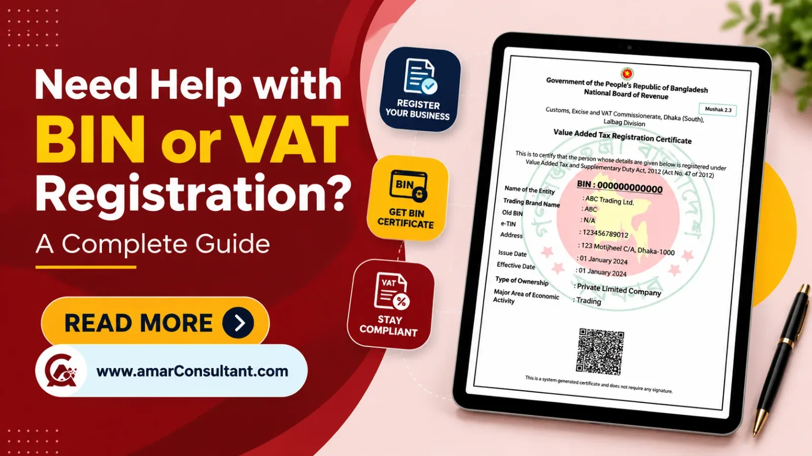 VAT Registration in Bangladesh | How to Get BIN Certificate from NBR