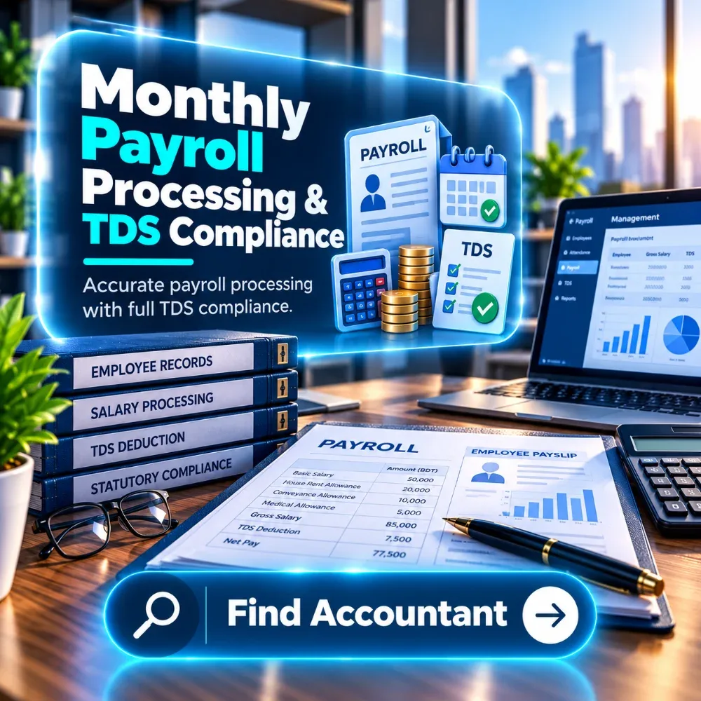 Monthly Payroll Processing & TDS Compliance